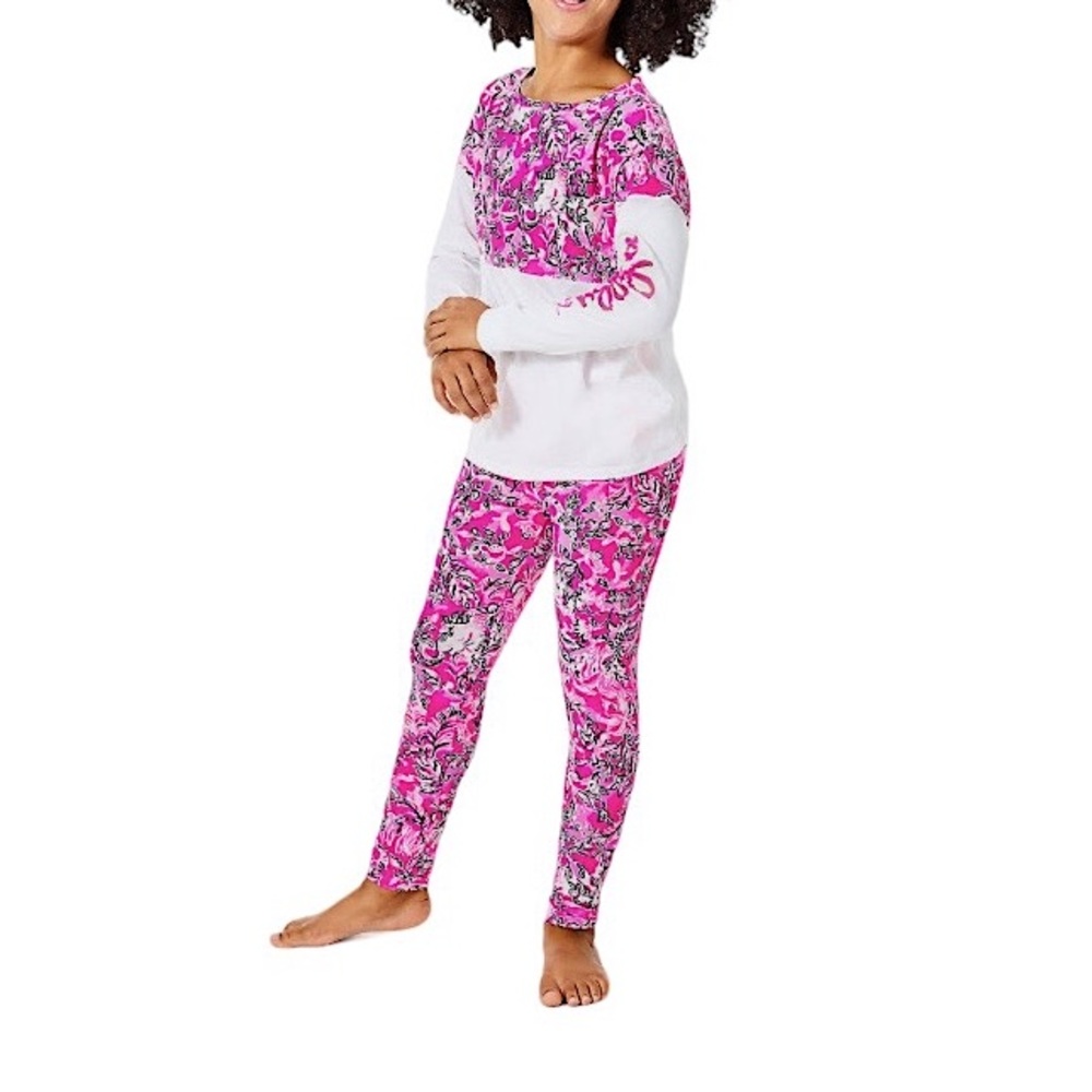 Lilly Pulitzer Maia Leggings Pink Elephant Print